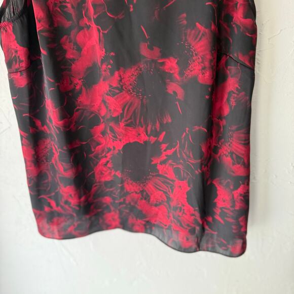 Dana Buchman Y2k Size Medium Red‎ Black Vampire Dark Romantic Sleeveless Top - Picture 3 of 9